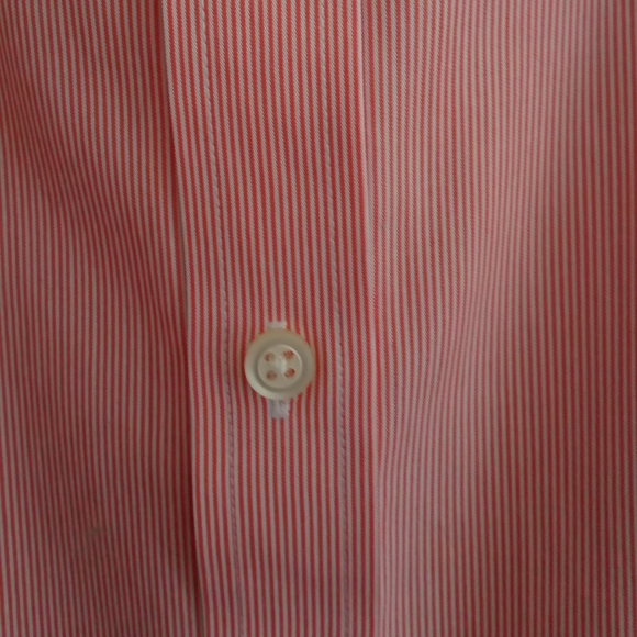 Banana Republic Men's Tailored Slim Fit Cotton Oxford Shirt XL Pink & White - Picture 4 of 7